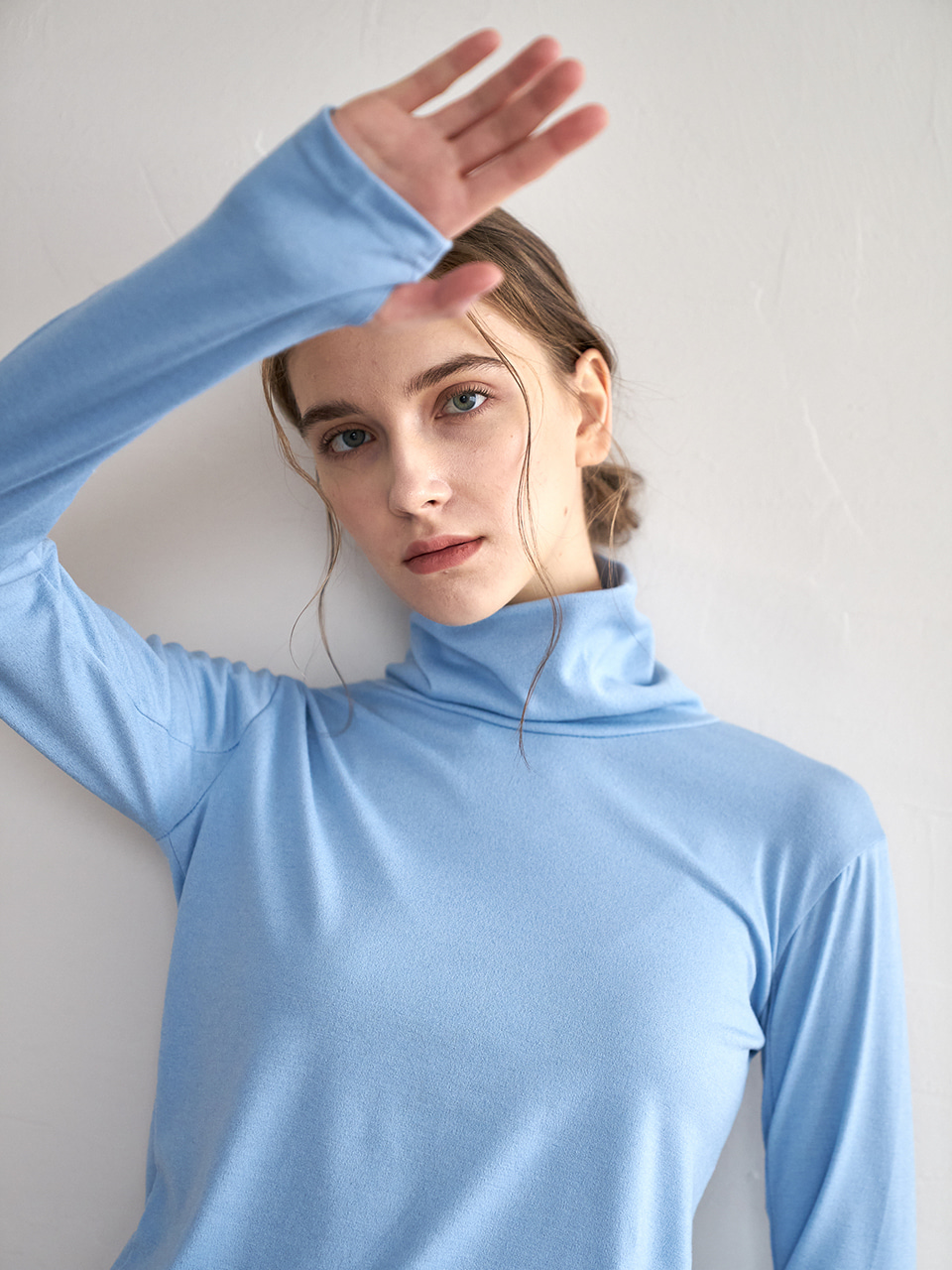 T14-TURTLE NECK SKYBLUE